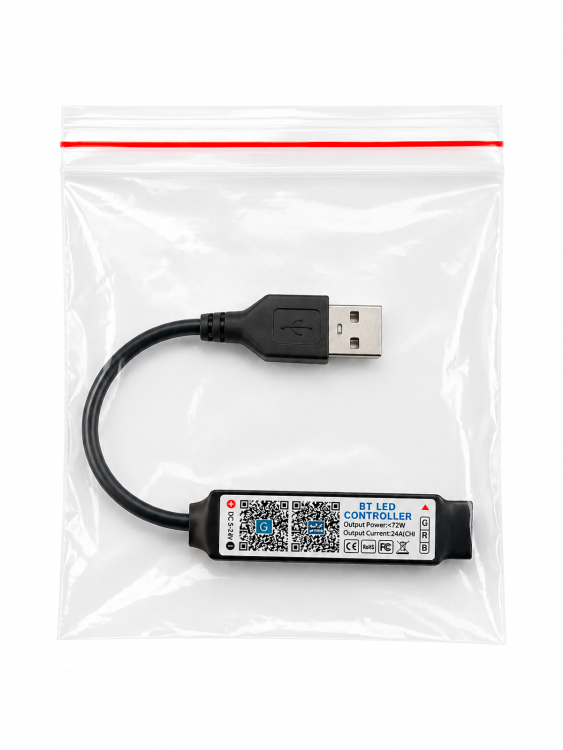 Огонек OG-LDL41 LED контроллер USB 5В (Bluetooth, RGB, 4PIN)